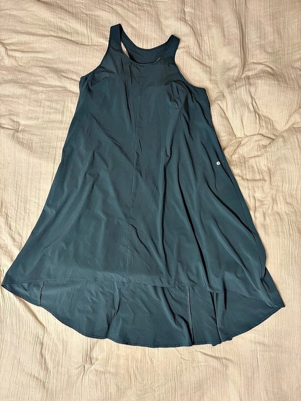 Halara Breezeful Racerback High-Low Flowy Midi Dress Blue Large